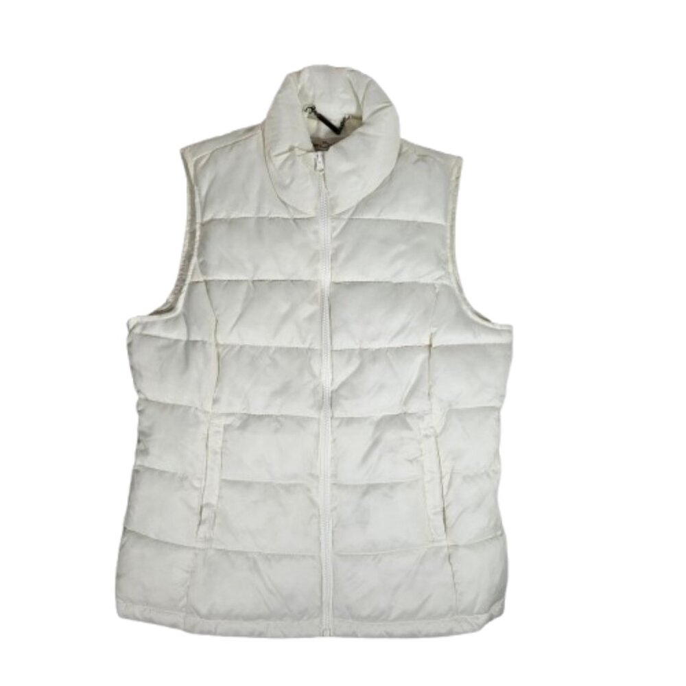 Indigo Saints Puffy Vest Off White Large Women NWT